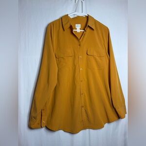 Chico's Mustard Yellow Blouse Size 2